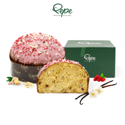 Panettone con Lampone, Cioccolato bianco e Zenzero