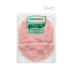 Sliced cooked ham