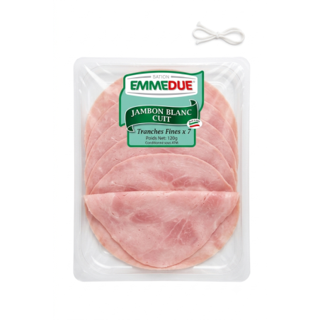 Sliced cooked ham