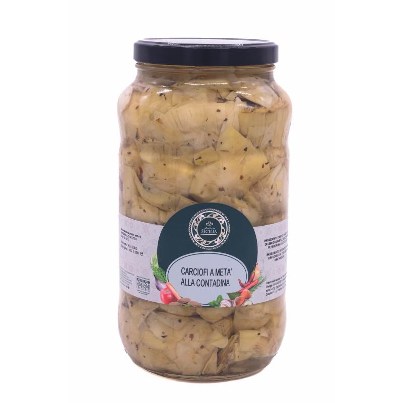 Carciofi a metà alla contadina