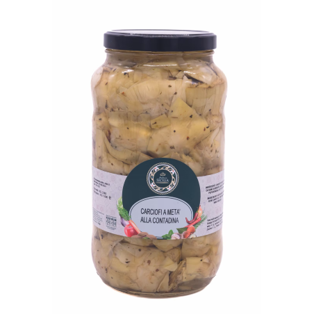 Half country-style artichokes