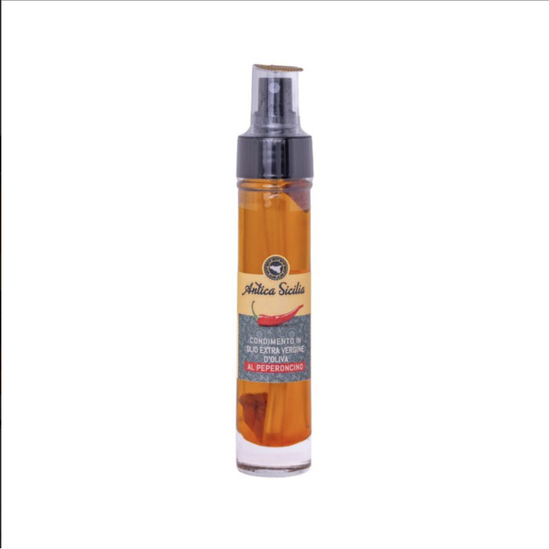 Extra virgin olive oil based condiment with chilli