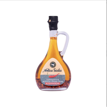 Condiment à base d'huile d'olive extra vierge au piment