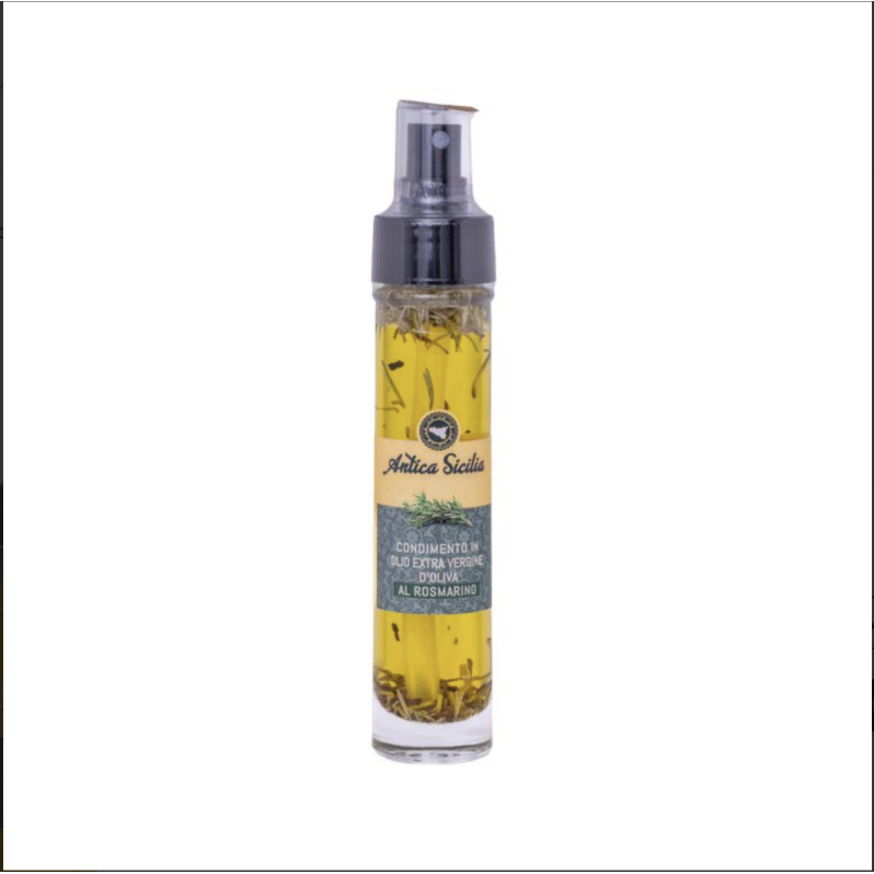 Extra virgin olive oil based condiment with rosemary