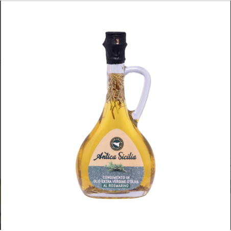 Extra virgin olive oil based condiment with rosemary