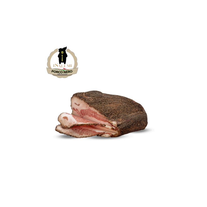 Guanciale di suino nero