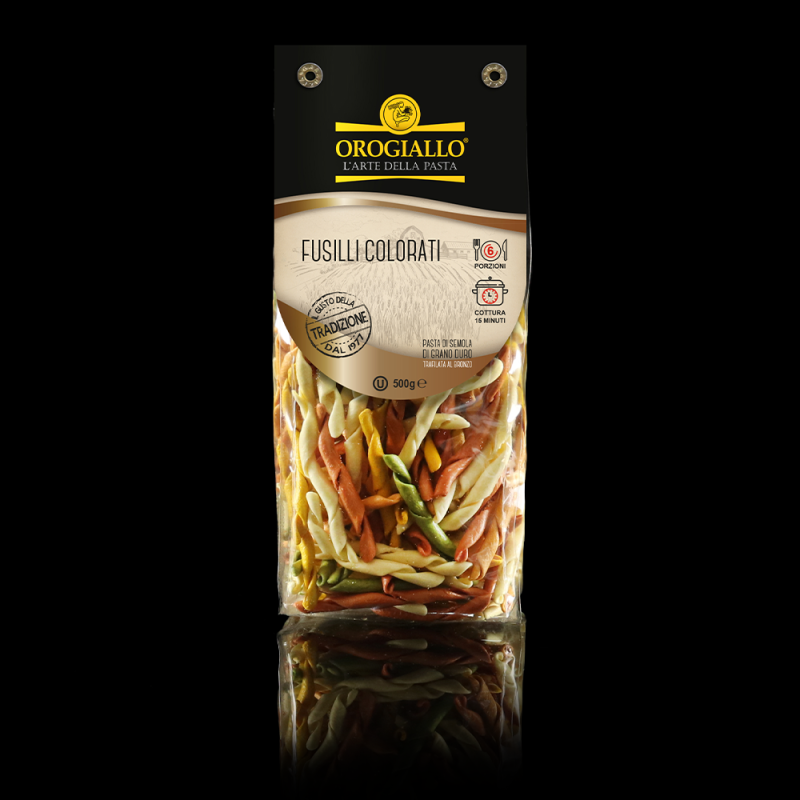 Fusilli colorés