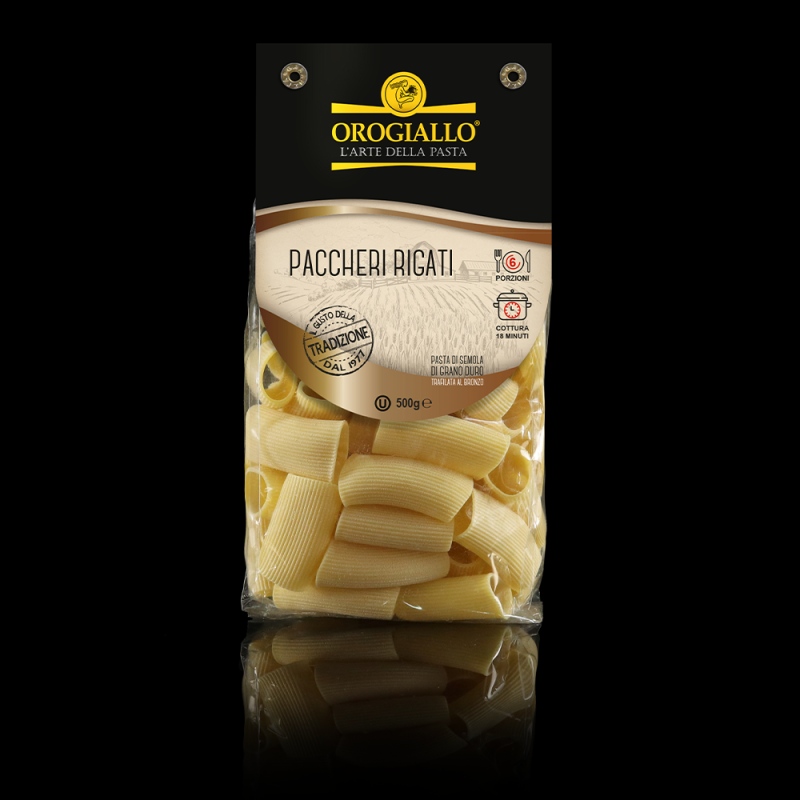 Ridged paccheri