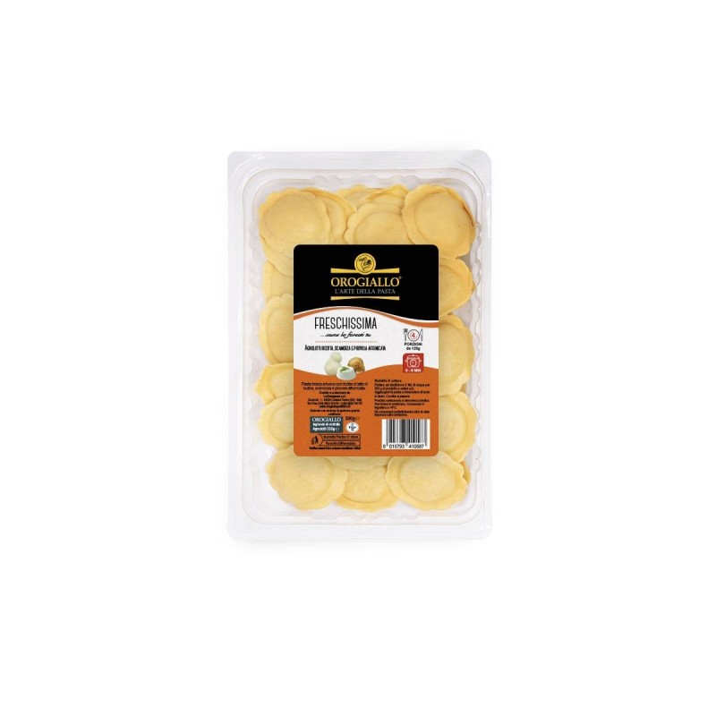 Agnolotti scamorza, provola fumée